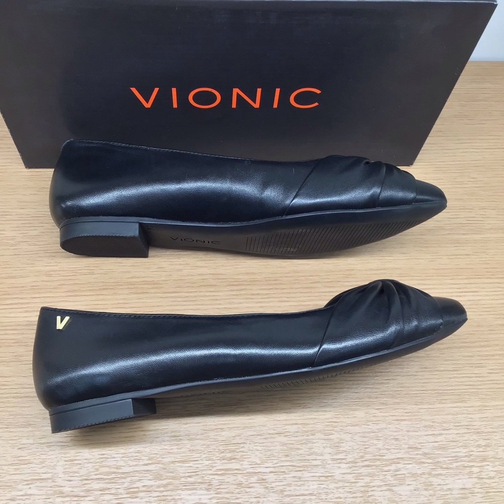 Vionic Gem Gramercy Black Flats smooth leather - Picture 6 of 8